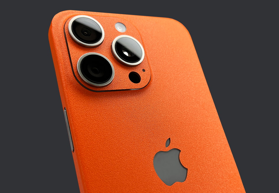 Пленка скин оранжевый закат на iPhone