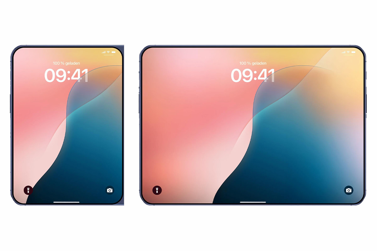 Внутренний дисплей складного айфона