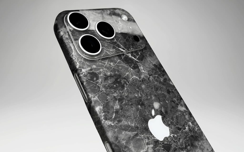 Скин для iPhone 17 Pro Грозовой мрамор