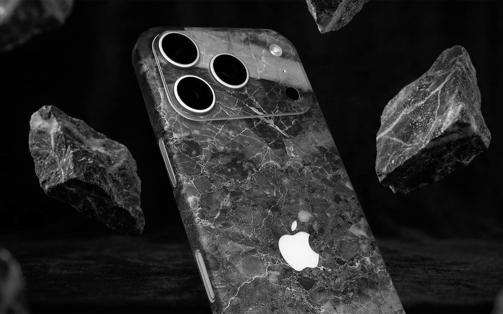 Скин для iPhone 17 Pro Громовой мрамор